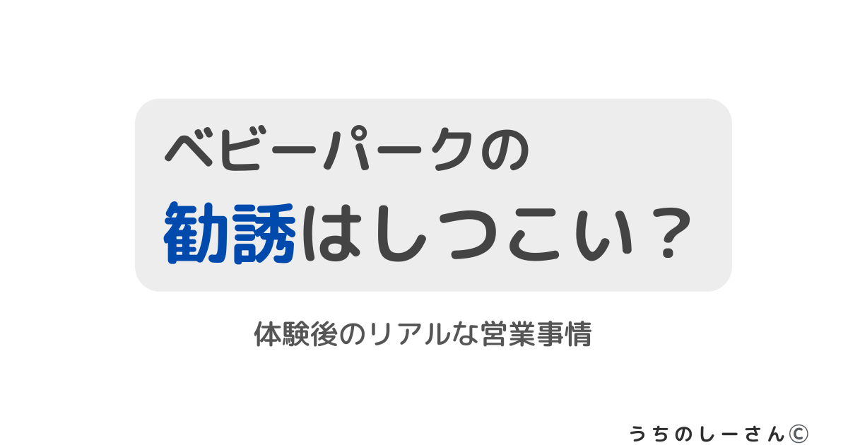 うちのしーさん　ベビーパーク　勧誘